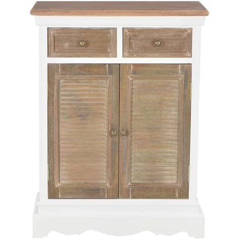 HELLOSHOP26 Buffet Bahut Armoire Console Meuble De Rangement Blanc 80 Cm Bois Massif - Blanc 4 HELLOSHOP26 Buffet Bahut Armoire Console Meuble De Rangement Blanc 80 Cm Bois Massif - Blanc – Image 4