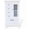 HELLOSHOP26 Buffet Bahut Armoire Console Meuble De Rangement Avec 5 Tiroirs Et 2 étagères Blanc - Blanc