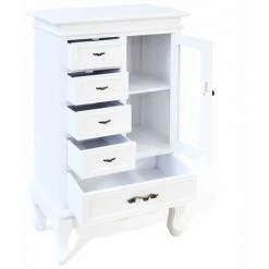HELLOSHOP26 Buffet Bahut Armoire Console Meuble De Rangement Avec 5 Tiroirs Et 2 étagères Blanc - Blanc 9 HELLOSHOP26 Buffet Bahut Armoire Console Meuble De Rangement Avec 5 Tiroirs Et 2 étagères Blanc - Blanc -Buffet et enfilade Soldes 14724254 5