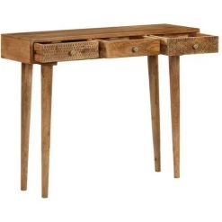 HELLOSHOP26 Buffet Bahut Armoire Console Meuble De Rangement Bois De Manguier Massif 102 Cm - Bois -Buffet et enfilade Soldes 14724420 3