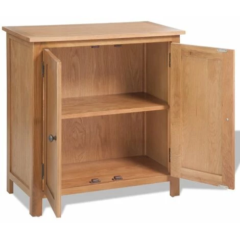 HELLOSHOP26 Buffet Bahut Armoire Console Meuble De Rangement 75 Cm Bois De Chêne Massif - Beige 4 HELLOSHOP26 Buffet Bahut Armoire Console Meuble De Rangement 75 Cm Bois De Chêne Massif - Beige – Image 4