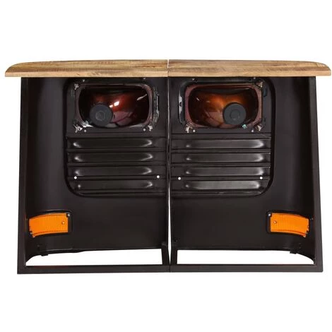 HELLOSHOP26 Buffet Bahut Armoire Console Meuble De Rangement En Forme De Camion Bois De Manguier Massif Gris Foncé - Bois 4 HELLOSHOP26 Buffet Bahut Armoire Console Meuble De Rangement En Forme De Camion Bois De Manguier Massif Gris Foncé - Bois – Image 4