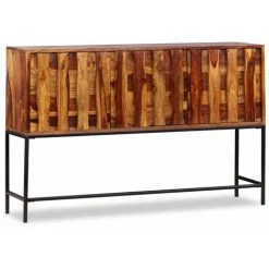 HELLOSHOP26 Buffet Bahut Armoire Console Meuble De Rangement Bois Massif De Sesham 120 Cm - Bois -Buffet et enfilade Soldes 14724471 2