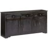 HELLOSHOP26 Buffet Bahut Armoire Console Meuble De Rangement Noir 160 Cm Bois De Manguier Massif - Bois