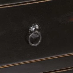 HELLOSHOP26 Buffet Bahut Armoire Console Meuble De Rangement Noir 160 Cm Bois De Manguier Massif - Bois -Buffet et enfilade Soldes 14724480 3