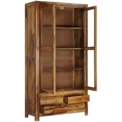 HELLOSHOP26 Buffet Bahut Armoire Console Meuble De Rangement Bois Massif 175 Cm - Bois -Buffet et enfilade Soldes 14725408 5