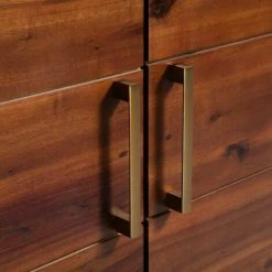 HELLOSHOP26 Buffet Bahut Armoire Console Meuble De Rangement Bois D'acacia Massif 90 Cm - Bois -Buffet et enfilade Soldes 14725494 2