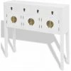 HELLOSHOP26 Buffet Bahut Armoire Console Meuble De Rangement En Style Chinois En Bois Massif Blanc - Blanc