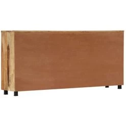 VidaXL Armoire Latérale 160 X 38 X 79 Cm Bois De Récupération Massif - Brun -Buffet et enfilade Soldes 14790396 5