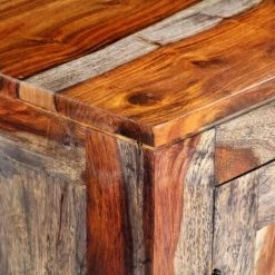 VidaXL Buffet Gris 160 X 40 X 75 Cm Bois De Sesham Massif - Gris 9 VidaXL Buffet Gris 160 X 40 X 75 Cm Bois De Sesham Massif - Gris -Buffet et enfilade Soldes 14790399 5