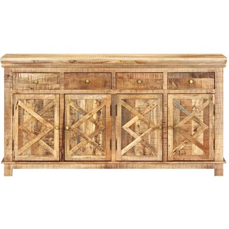 VidaXL Buffet Avec 4 Tiroirs 160 X 40 X 85 Cm Bois Massif De Manguier - Brun 2 VidaXL Buffet Avec 4 Tiroirs 160 X 40 X 85 Cm Bois Massif De Manguier - Brun – Image 2
