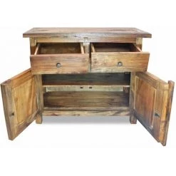 HELLOSHOP26 Buffet Bahut Armoire Console Meuble De Rangement Bois De Récupération Massif 75 Cm - Bois -Buffet et enfilade Soldes 14817492 3