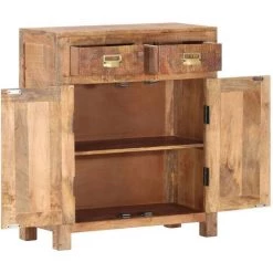 VidaXL Buffet 65 X 30 X 75 Cm Bois De Manguier Massif Brut - Brun 7 VidaXL Buffet 65 X 30 X 75 Cm Bois De Manguier Massif Brut - Brun -Buffet et enfilade Soldes 14817741 3