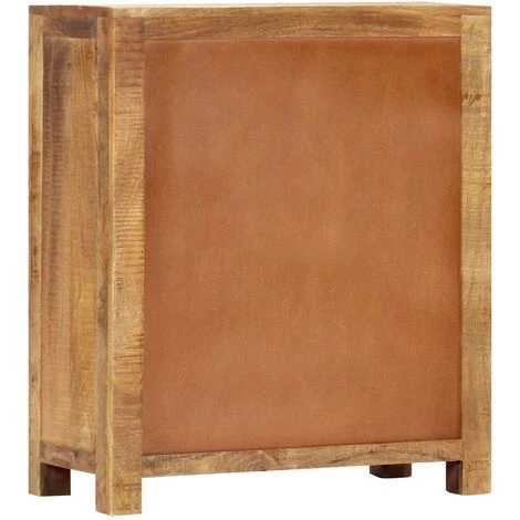 VidaXL Buffet 65 X 30 X 75 Cm Bois De Manguier Massif Brut - Brun 4 VidaXL Buffet 65 X 30 X 75 Cm Bois De Manguier Massif Brut - Brun – Image 4