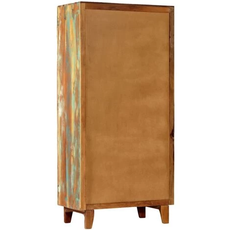 VidaXL Buffet Sculpté à La Main 85x45x180 Cm Bois Récupération Solide - Brun 3 VidaXL Buffet Sculpté à La Main 85x45x180 Cm Bois Récupération Solide - Brun – Image 3