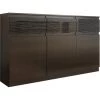 HUCOCO RIGA - Commode De Chambre 3 Tiroirs - Dimensions: 40x120x98 Cm - Meuble De Rangement - Marron