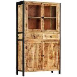 Buffet 100x40x175 Cm Bois De Manguier Massif VidaXL