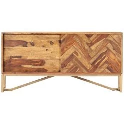 VidaXL Buffet 118 X 30 X 60 Cm Bois Massif De Sesham - Brun -Buffet et enfilade Soldes 14876806 2