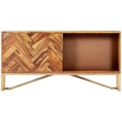 VidaXL Buffet 118 X 30 X 60 Cm Bois Massif De Sesham - Brun -Buffet et enfilade Soldes 14876806 4