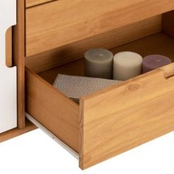 IDIMEX Buffet TIVOLI Design Vintage Scandinave Nordique Commode Bahut Vaisselier 3 Tiroirs 2 Portes, Pin Massif Finition Bois Teinté/blanc - Brun/blanc 7 IDIMEX Buffet TIVOLI Design Vintage Scandinave Nordique Commode Bahut Vaisselier 3 Tiroirs 2 Portes, Pin Massif Finition Bois Teinté/blanc - Brun/blanc -Buffet et enfilade Soldes 15070678 4