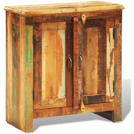 HELLOSHOP26 Buffet Bahut Armoire Console Meuble De Rangement Vintage Avec 2 Portes Bois Massif De Récupération - Bois 5 HELLOSHOP26 Buffet Bahut Armoire Console Meuble De Rangement Vintage Avec 2 Portes Bois Massif De Récupération - Bois – Image 5