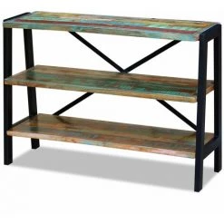 HELLOSHOP26 Buffet Bahut Armoire Console Meuble De Rangement 3 étagères Bois De Récupération Massif - Bois -Buffet et enfilade Soldes 15176929 3