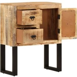 Buffet Bois De Manguier Massif 60x30x76 Cm VidaXL -Buffet et enfilade Soldes 15292218 2