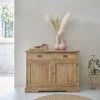 BOIS DESSUS BOIS DESSOUS Buffet En Bois De Teck 2 Portes 2 Tiroirs - Naturel