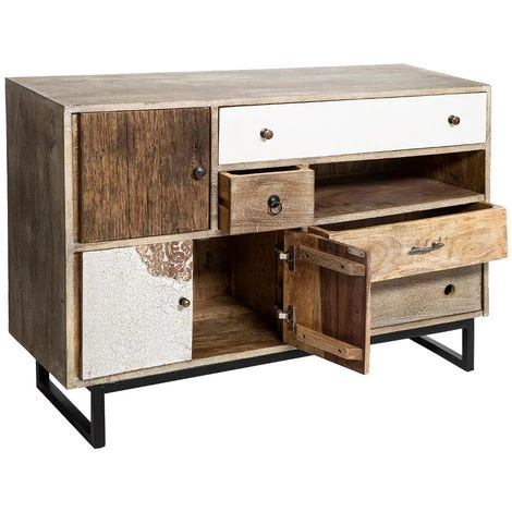 Buffet Moderne De 4 Tiroirs 3 Portes - L.115 X L.40 X H.80 Cm -PEGANE- 2 Buffet Moderne De 4 Tiroirs 3 Portes - L.115 X L.40 X H.80 Cm -PEGANE- â Image 2