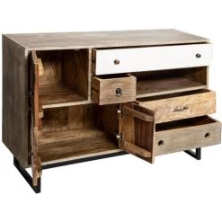 Buffet Moderne De 4 Tiroirs 3 Portes - L.115 X L.40 X H.80 Cm -PEGANE- 6 Buffet Moderne De 4 Tiroirs 3 Portes - L.115 X L.40 X H.80 Cm -PEGANE- -Buffet et enfilade Soldes 15504941 3