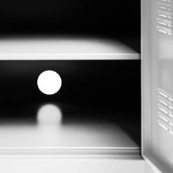 IDMARKET Buffet Bas 3 Portes ESTEL En Métal Blanc - Blanc -Buffet et enfilade Soldes 15679149 4