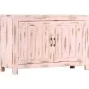 VidaXL Buffet 110x35x70 Cm Bois De Manguier Massif Rose Clair - Rose