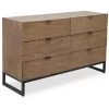 COTECOSY Commode 6 Tiroirs Panara Chêne Clair - Chêne Clair