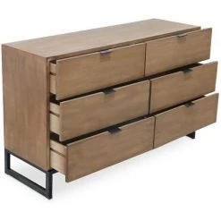 COTECOSY Commode 6 Tiroirs Panara Chêne Clair - Chêne Clair -Buffet et enfilade Soldes 15813205 3