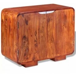 HELLOSHOP26 Buffet Bahut Armoire Console Meuble De Rangement Bois Massif De Sesham 75 Cm - Bois -Buffet et enfilade Soldes 15898218 4