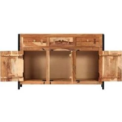 Buffet 120x35x75 Cm Bois D'Acacia Solide VidaXL -Buffet et enfilade Soldes 15969777 3