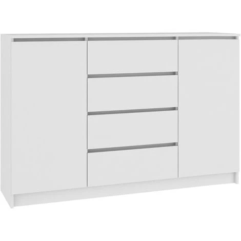 HUCOCO OSCAR - Buffet Contemporaine Salon/séjour/salle à Manger 160x99x40 Cm - 4 Tiroirs Larges + 2 Portes - Commode Moderne - Blanc 1 HUCOCO OSCAR - Buffet Contemporaine Salon/séjour/salle à Manger 160x99x40 Cm - 4 Tiroirs Larges + 2 Portes - Commode Moderne - Blanc