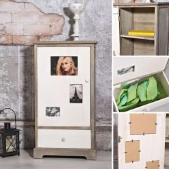 MUCOLA Buffet Commode Buffet Haut Cadre Photo Blanc Beistellschrank Photos -Buffet et enfilade Soldes 16436047 5