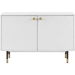 BELIANI Commode Blanche - Blanc -Buffet et enfilade Soldes 16498883 4