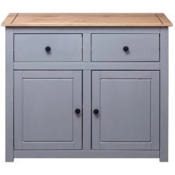 Buffet 93x40x80 Cm Pin Solide Assortiment Panama Gris VidaXL -Buffet et enfilade Soldes 16633781 5