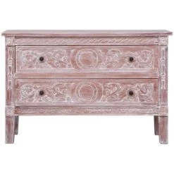 Buffet Avec 2 Tiroirs 90x30x60 Cm Bois D'acajou Massif VidaXL -Buffet et enfilade Soldes 16633821 3