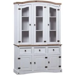 Buffet Et Vaisselier Pin Mexicain Gamme Corona Blanc VidaXL