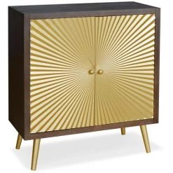 COTECOSY Buffet 2 Portes Solaris En Bois Et Or - Bois