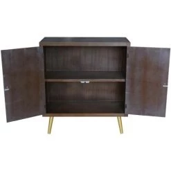 COTECOSY Buffet 2 Portes Solaris En Bois Et Or - Bois -Buffet et enfilade Soldes 17349585 3