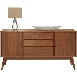 IDIMEX Buffet TIVOLI Design Vintage Scandinave Nordique Commode Bahut Vaisselier Avec 3 Tiroirs 2 Portes, En Pin Massif Lasuré Brun Foncé - Brun Foncé 5 IDIMEX Buffet TIVOLI Design Vintage Scandinave Nordique Commode Bahut Vaisselier Avec 3 Tiroirs 2 Portes, En Pin Massif Lasuré Brun Foncé - Brun Foncé -Buffet et enfilade Soldes 17590944 2