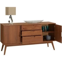 IDIMEX Buffet TIVOLI Design Vintage Scandinave Nordique Commode Bahut Vaisselier Avec 3 Tiroirs 2 Portes, En Pin Massif Lasuré Brun Foncé - Brun Foncé 6 IDIMEX Buffet TIVOLI Design Vintage Scandinave Nordique Commode Bahut Vaisselier Avec 3 Tiroirs 2 Portes, En Pin Massif Lasuré Brun Foncé - Brun Foncé -Buffet et enfilade Soldes 17590944 3