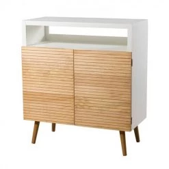 MACABANE ISIDORE - Buffet 2 Portes Bois Clair Et Blanc - Miel & Blanc -Buffet et enfilade Soldes 17783730 5