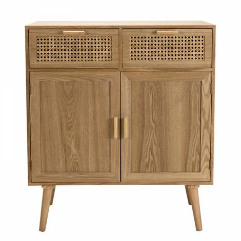 MACABANE ROMEO - Buffet Couleur Naturelle 2 Tiroirs 2 Portes Bois Cannage - Naturel 5 MACABANE ROMEO - Buffet Couleur Naturelle 2 Tiroirs 2 Portes Bois Cannage - Naturel â Image 5