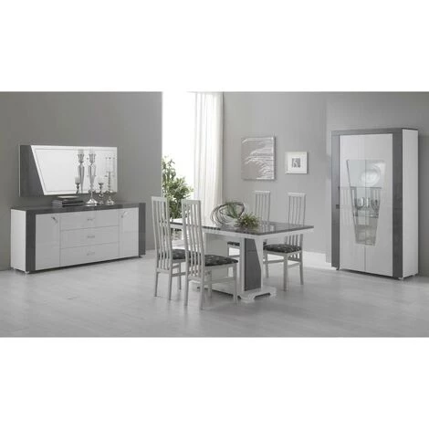 ALTOBUY LUNA - Buffet 2 Portes 3 Tiroirs - Gris 2 ALTOBUY LUNA - Buffet 2 Portes 3 Tiroirs - Gris – Image 2