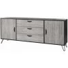 ALTOBUY ASCA - Buffet 2 Portes 3 Tiroirs 180cm - Gris